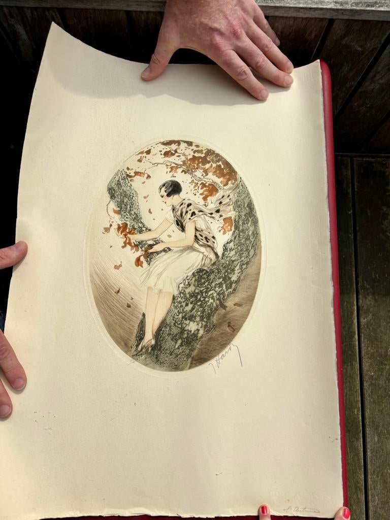 Litho art déco J. Hardy, Antiek en Kunst, Ophalen