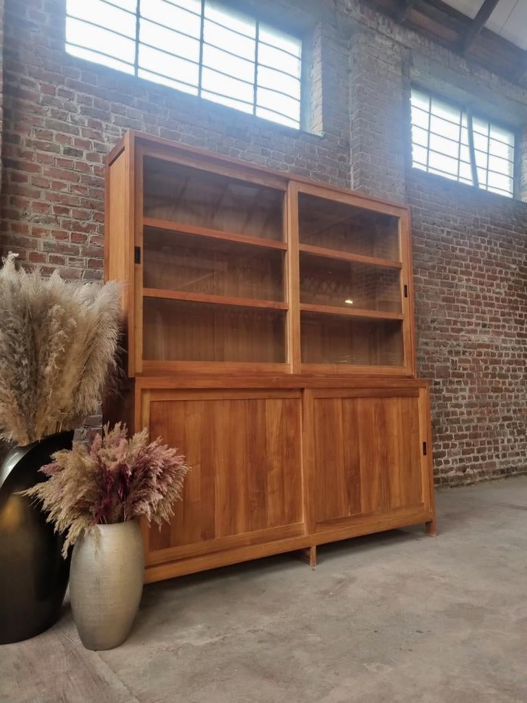 Vitrine/buffet en teck art:39/26.1, Teck, 25 à 50 cm, 200 cm ou plus, Teak