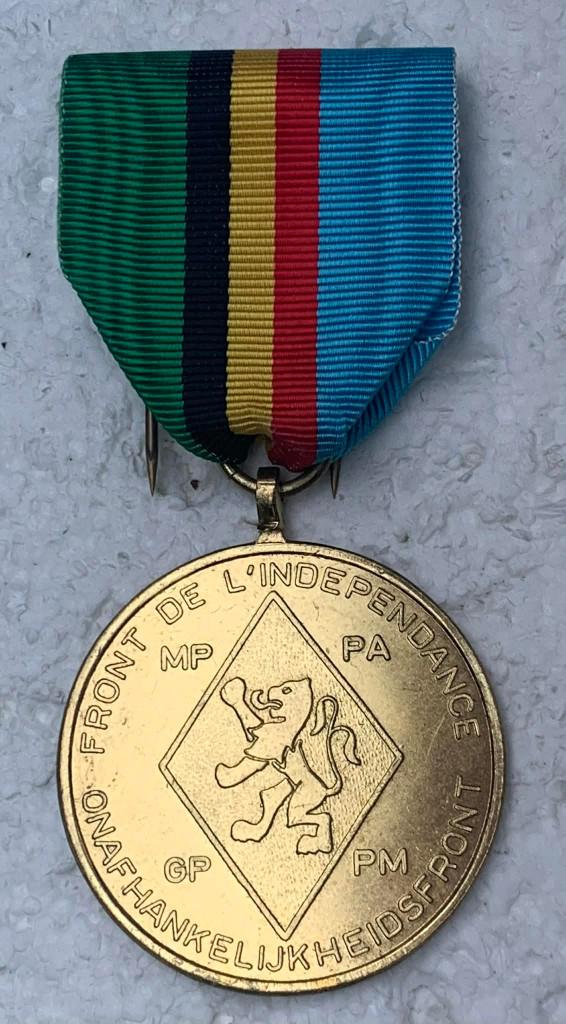 Medaille, OnafhankelijkheidsFront (Verzet) 1945-85, 40st VJD, Ophalen of Verzenden, Landmacht, Lintje, Medaille of Wings