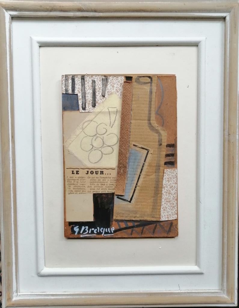 G braque '' collage '' 15 x20 cm, Verzenden