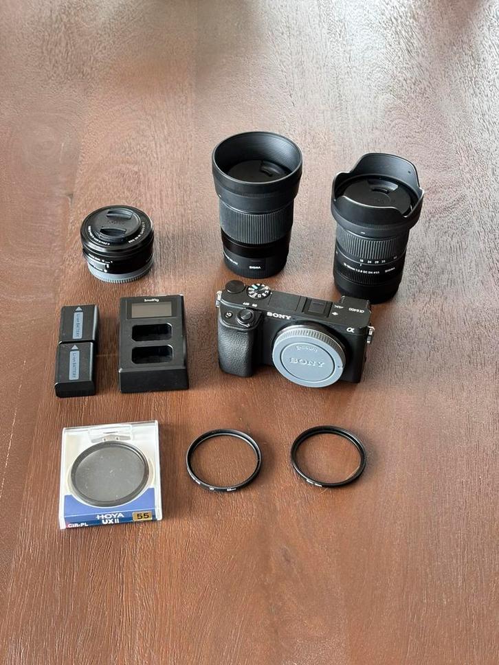 Sony A6400 + lenzen en accesoires, TV, Hi-fi & Vidéo, Photo | Lentilles & Objectifs, Comme neuf, Enlèvement