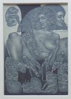 ANTIOUKHIN KONSTANTIN / EX-LIBRIS / KLEURETS / 33x24cm KADER, Ophalen of Verzenden