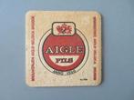oud bierviltje Aigle Pils Brasserie Aigle Belgica Brugge, Enlèvement ou Envoi, Comme neuf, Sous-bock, Autres marques