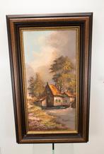 Peinture à l'huile paysage avec moulin à eau signée, Enlèvement ou Envoi