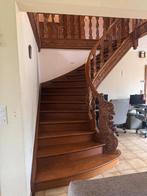Eikenhouten trap met eventueel bijhorende balustrade, Ophalen, Gebruikt, Trap, 2 tot 4 meter