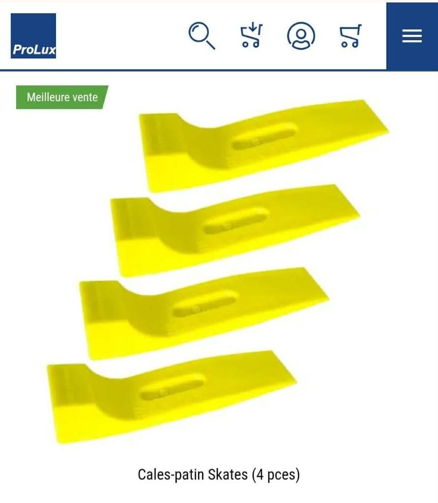 Cales-Patin Skates Prolux (4 pces) - dépannage remorquage, Ophalen, Gebruikt, Overige merken, Overige Auto-onderdelen
