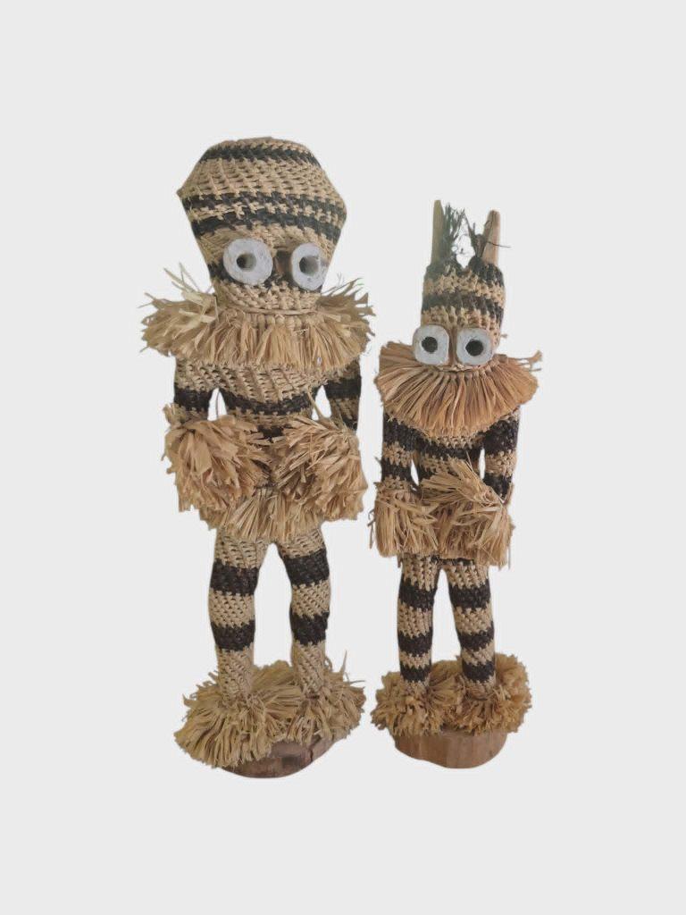 Pende-beelden uit Congo, 26 en 28 cm hoog, Antiek en Kunst, Ophalen