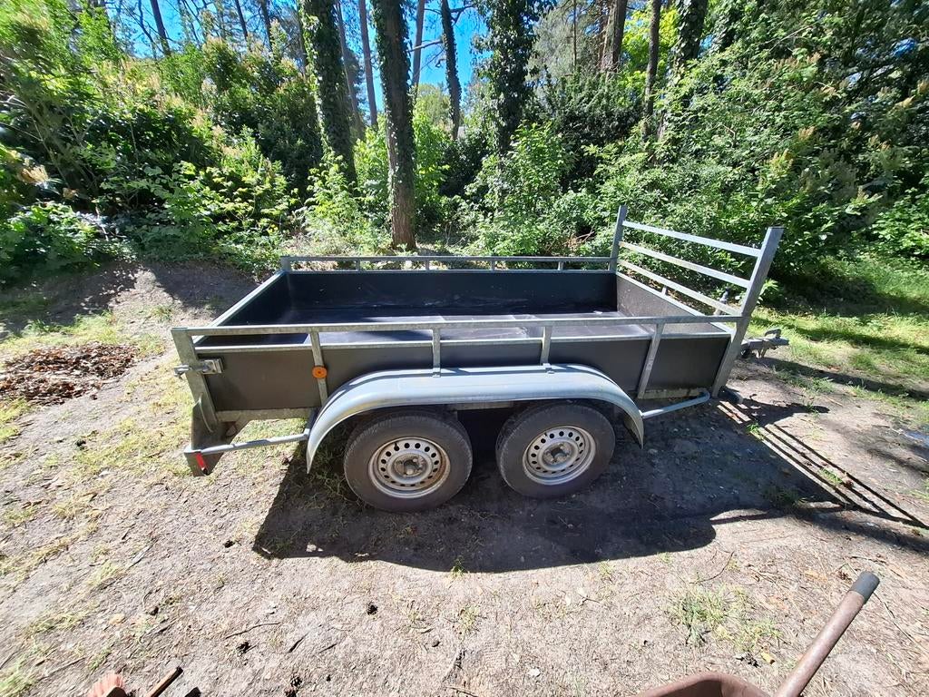 Aanhangwagen 250 x 130cm dubbelasser, Auto diversen, Ophalen, Gebruikt