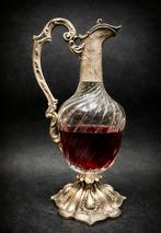 Carafe ancienne en cristal argenté Schwäbisch Gmünd, Antiquités & Art, Enlèvement ou Envoi