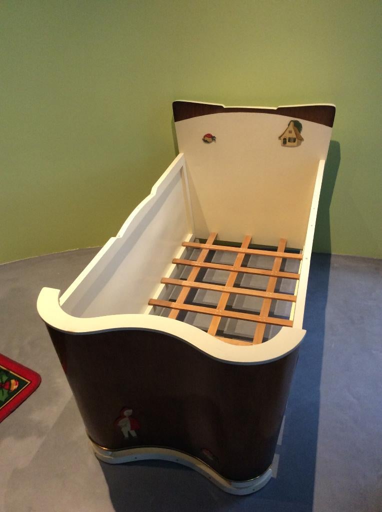 Lit bébé vintage 1960 en chêne., Enlèvement