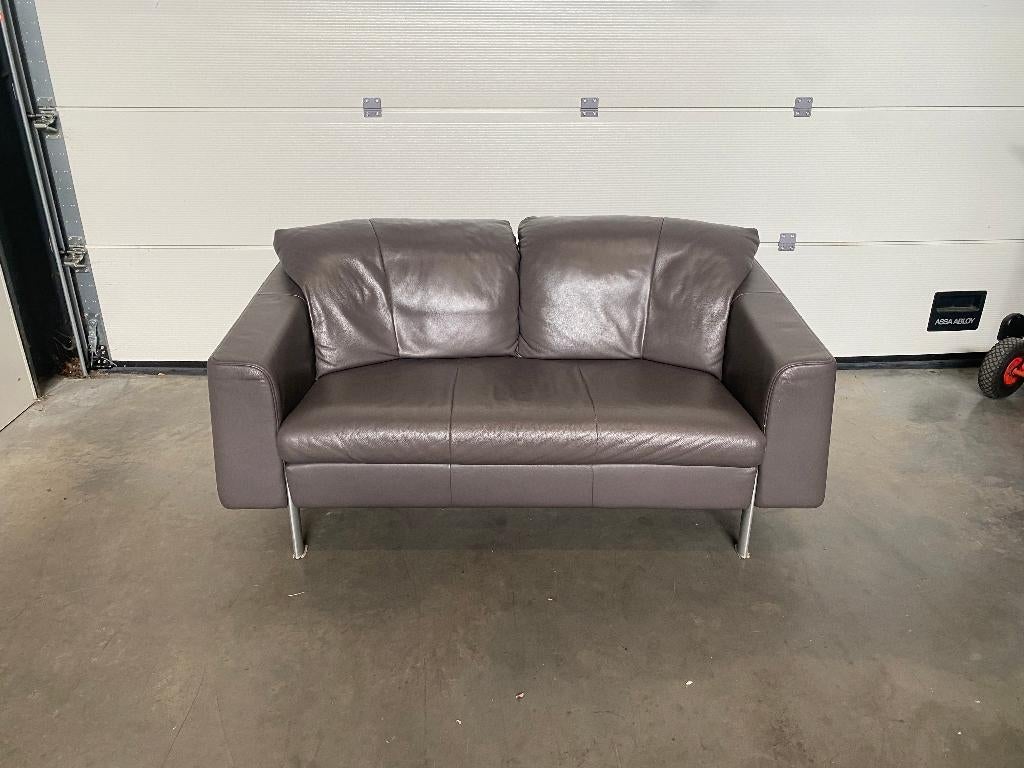 (63) Lederen zetel Rolf Benz, Maison & Meubles, Canapés | Sofas & Chaises Longues, Enlèvement, Comme neuf