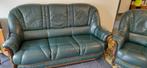 Lederen zetel, Huis en Inrichting, Ophalen, Zo goed als nieuw