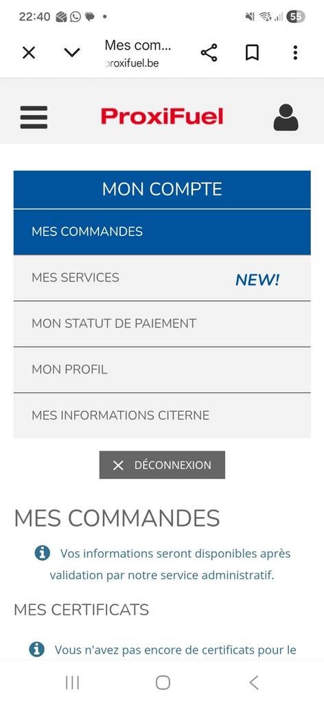 Mazout pour chauffer