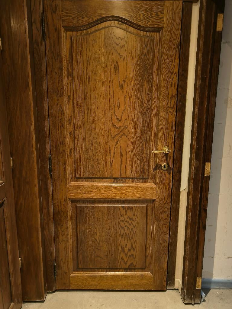 3 eiken binnendeuren, Bricolage & Construction, Moins de 200 cm, Porte intérieure, Enlèvement, Bois