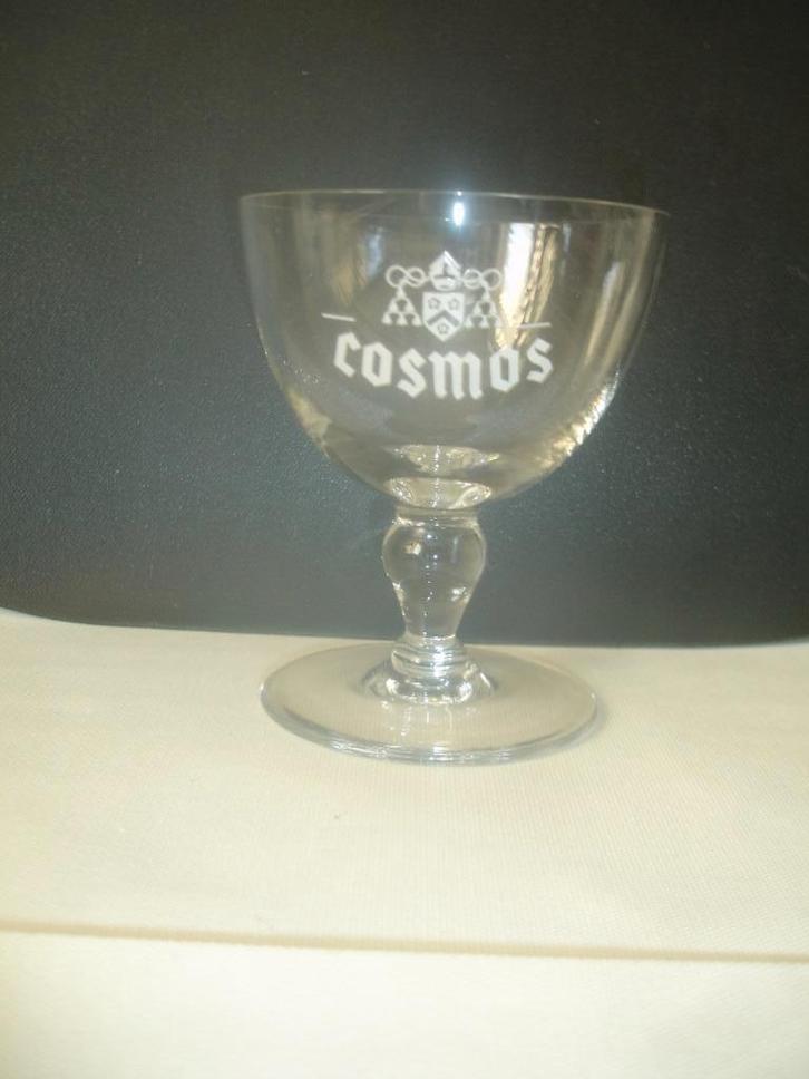 Bierglas Cosmos, witte letters, Verzamelen, Biermerken, Zo goed als nieuw, Glas of Glazen, Overige merken, Ophalen of Verzenden