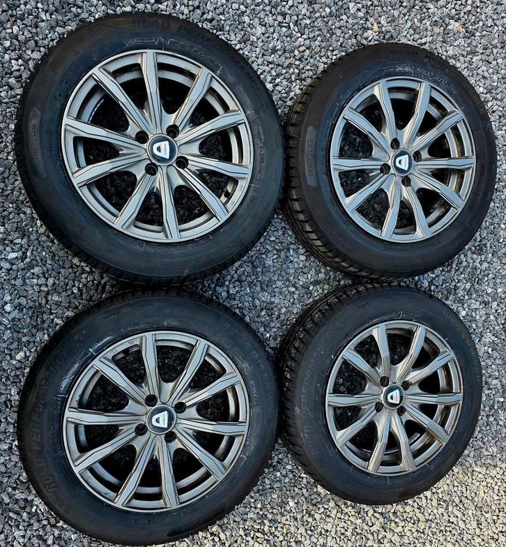 Kit été 4x100 15pouces, Autos : Pièces & Accessoires, Pneus & Jantes, Jante(s), Enlèvement