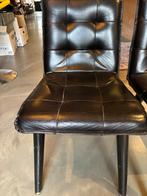 Zwarte lederen stoel, Huis en Inrichting, Stoelen, Ophalen, Gebruikt, Zwart, Leer
