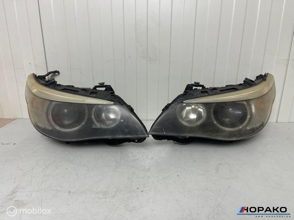 Koplampen set BMW E60 xenon met bochtverlichting (origineel), Auto-onderdelen, Gebruikt, Einsteinlaan 5 rijswijk, Bmw, Ophalen of Verzenden