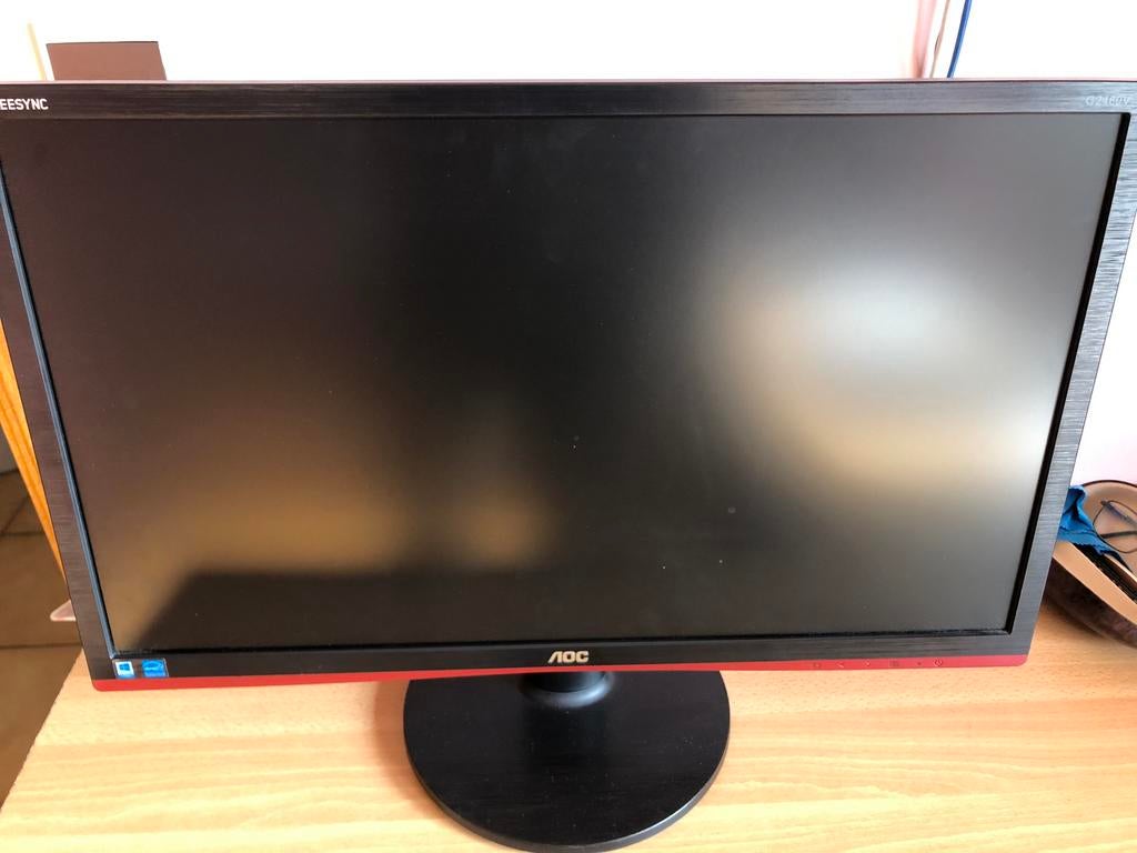 Computerscherm, monitor 24” AOC, Computers en Software, Monitoren, Gebruikt, HDMI, 1 tot 2 ms, 61 t/m 100 Hz