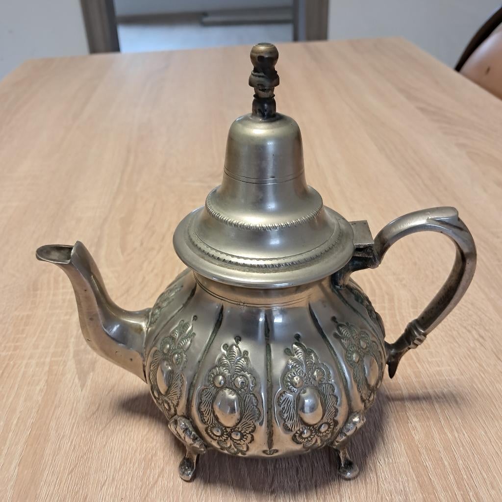 verzilverde theepot, Antiek en Kunst, Ophalen, Zilver