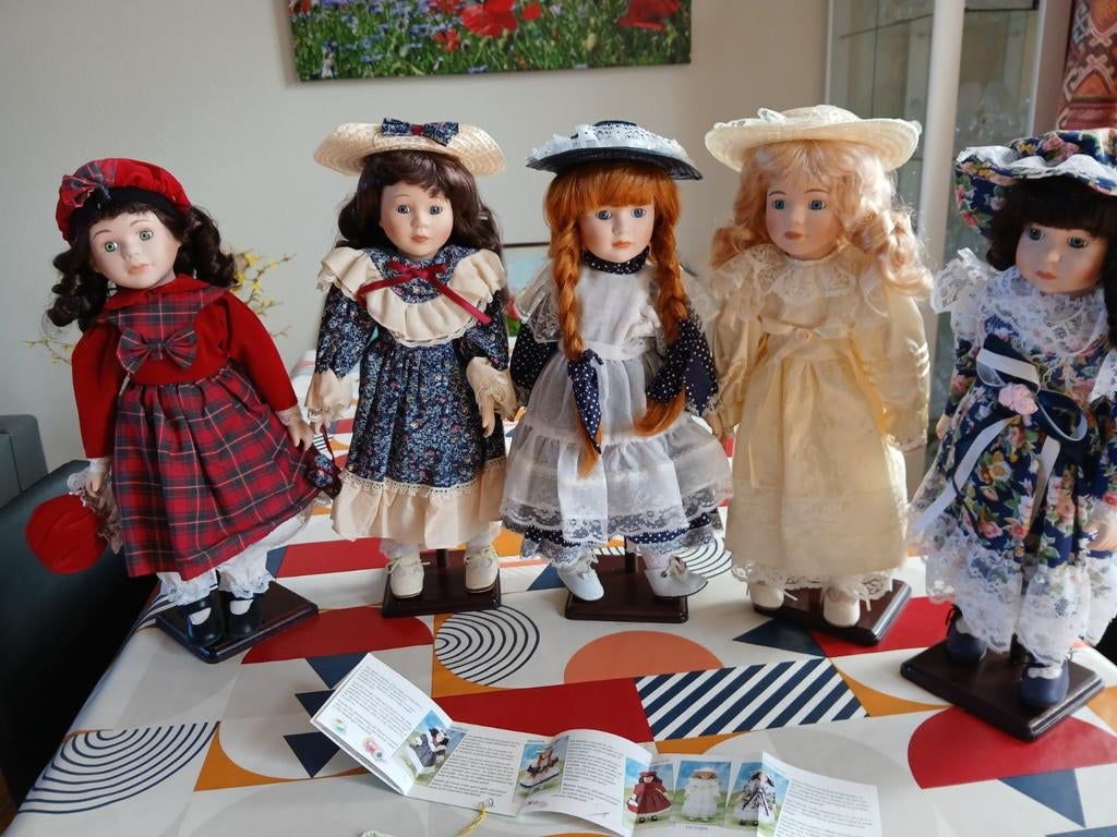 5 porseleinen poppen, Verzamelen, Poppen, Ophalen, Pop