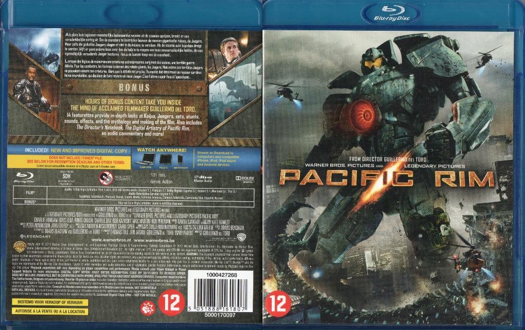 pacific rim (blu-ray) nieuw, Ophalen of Verzenden, Zo goed als nieuw, Science Fiction en Fantasy