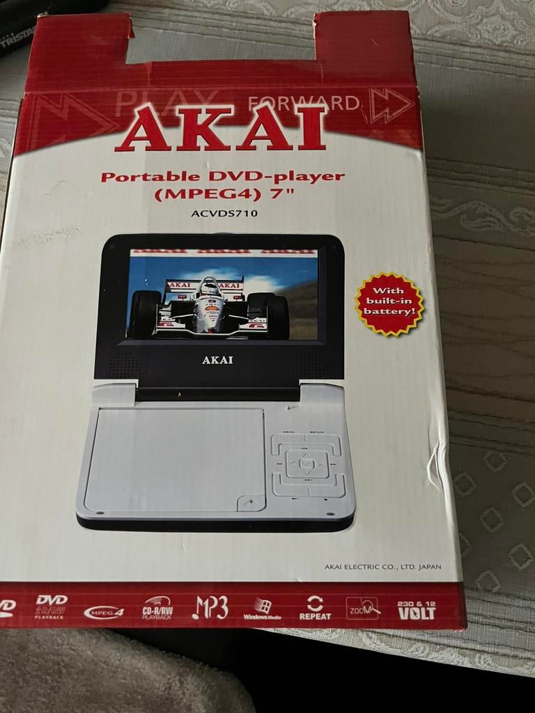 Akai dvd speler wit met afstandsbediening, TV, Hi-fi & Vidéo, Neuf, Autres marques, Enlèvement, Lecteur DVD