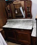 Kast met marmer tablet en spiegel+ 2 bijzetstuks, Huis en Inrichting, Ophalen
