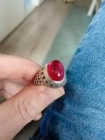 Rubis carotte en argent antique 925, poids environ 20 gramme, Bijoux, Sacs & Beauté, Bagues, Femme ou Homme, Utilisé, Avec pierre précieuse
