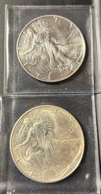 2x 1oz liberty USA 999 zilver, Ophalen of Verzenden, Zilver