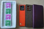 3 hoesjes + 2 screenprotectors Motorola Moto G84, Ophalen of Verzenden, Zo goed als nieuw, Motorola