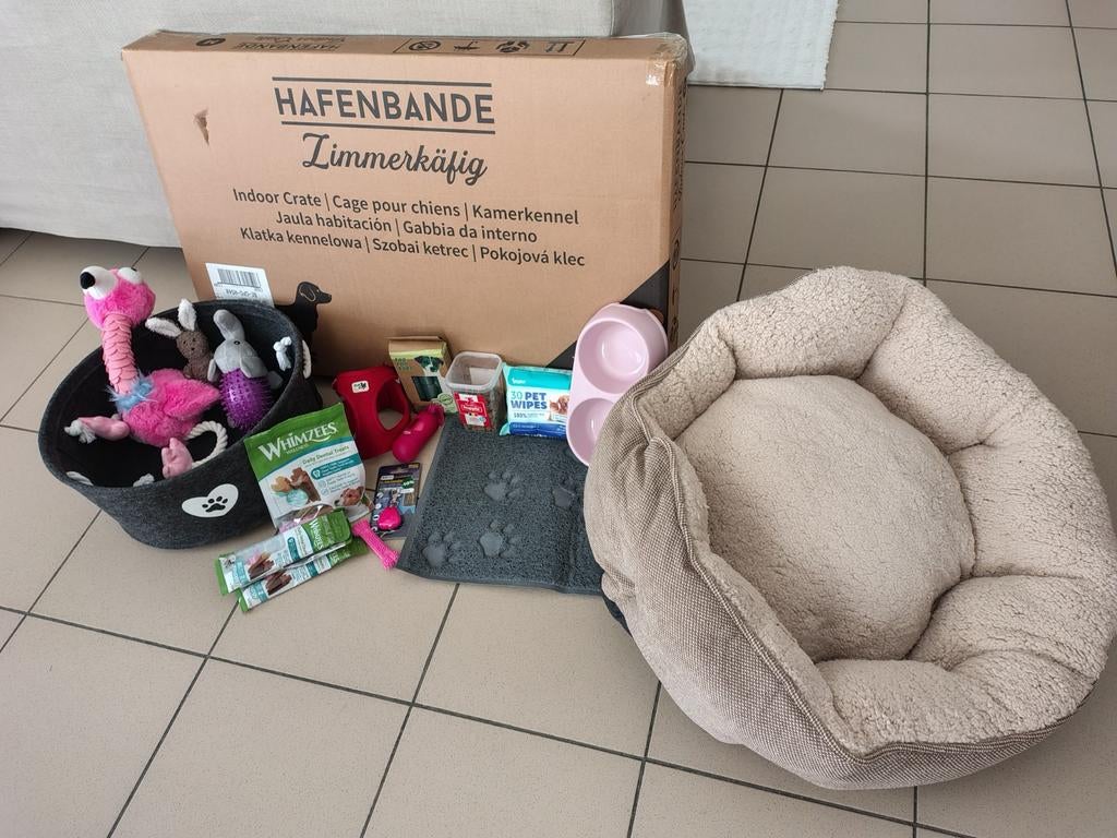 Hondenpakket nieuw incl. bench, Dieren en Toebehoren, Ophalen