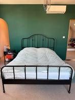Dubbelbed 160cm x 200 cm zwarte metaal, Comme neuf, Enlèvement, Deux personnes, 160 cm