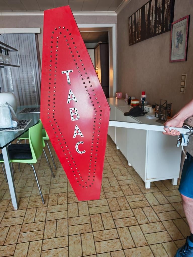tabac reclamebord met verlichting, Enlèvement, Utilisé, Panneau publicitaire