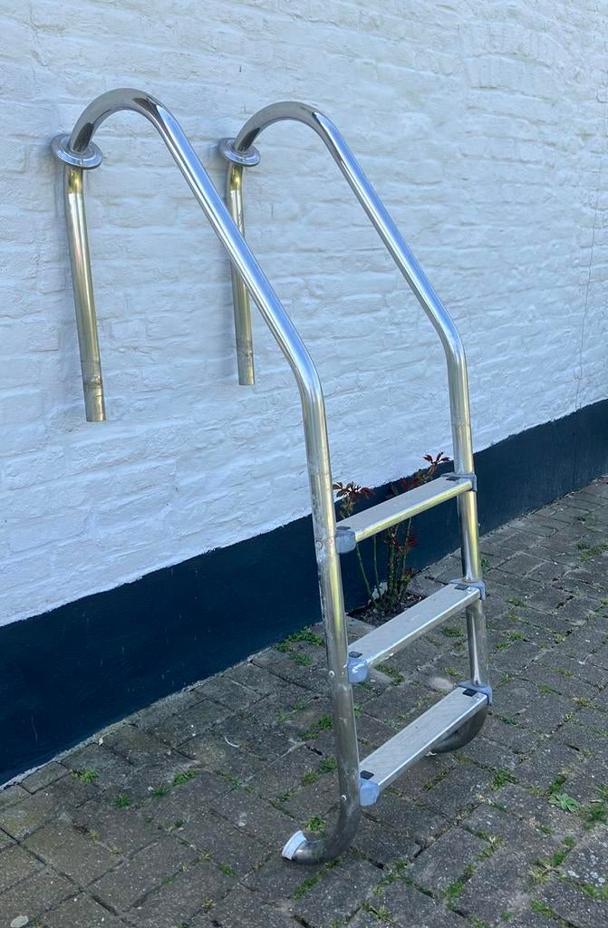 RVS  zwembadladder Swim- tec, Tuin en Terras, Zwembad-toebehoren, Ophalen, Gebruikt, Ladder
