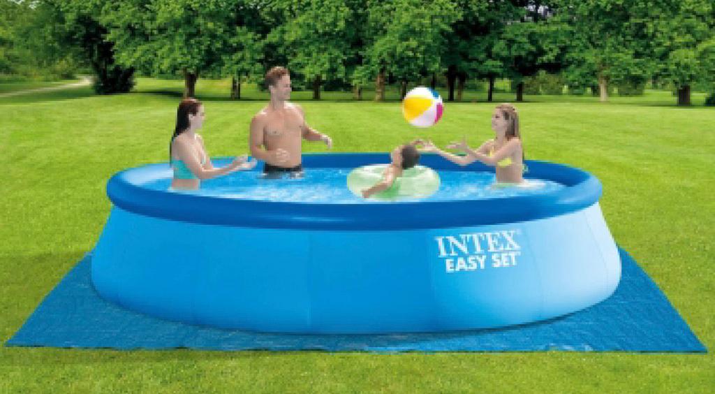 Intex zwembad easy set 4,6m, Jardin & Terrasse, Piscines, Comme neuf, Piscines hors sol, 80 à 120 cm, 400 cm ou plus, 300 cm ou plus