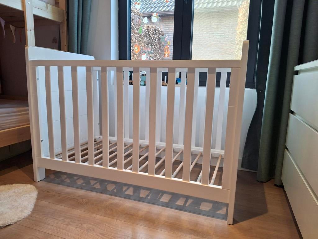 Babybed Bopita 60x120cm, Kinderen en Baby's, Ophalen, Zo goed als nieuw, Rechthoekig, In hoogte verstelbaar