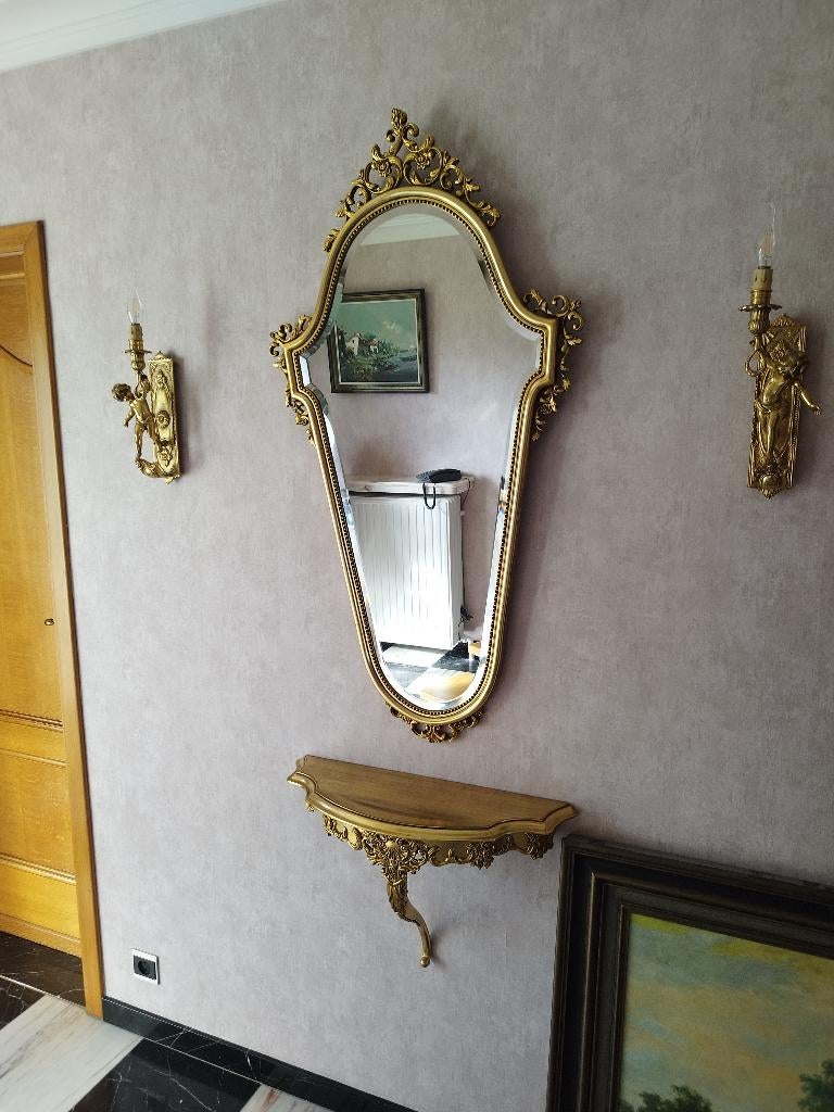 Antieke wand spiegel, Antiquités & Art, Antiquités | Miroirs, Enlèvement