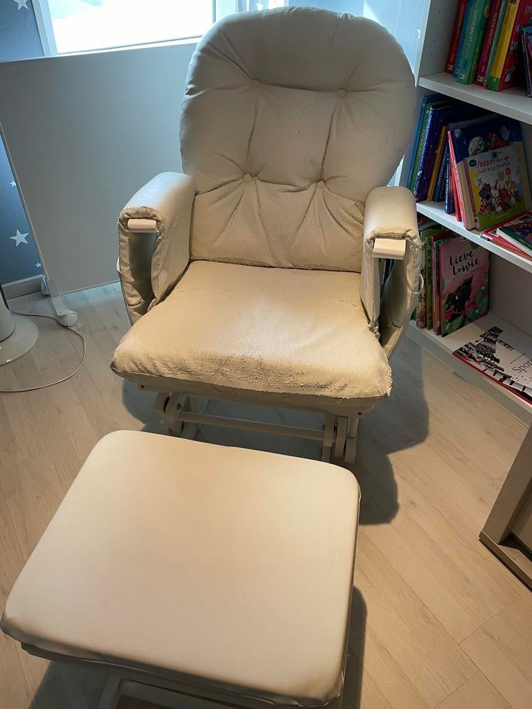 Schommelstoel met voetbankje, Kinderen en Baby's, Ophalen, Gebruikt