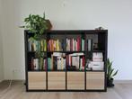 Openkast 3x4 zwartbruin met deuren en lades Uitstekendestaat, Ophalen, Overige materialen, 100 tot 150 cm, 100 tot 150 cm