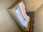 Bed + alle toebehoren, Huis en Inrichting, Beige, 140 cm, Zo goed als nieuw, Hout