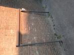 Zonwering elektrisch - 2 stuks, Doe-het-zelf en Bouw, Rolluiken, Ophalen, Gebruikt, 100 tot 150 cm, Bruin