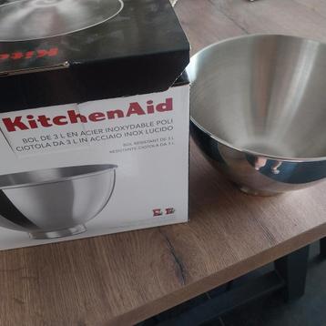 Bol de 3 L En acier inoxydable poli kitchenaid, Enlèvement ou Envoi, Comme neuf