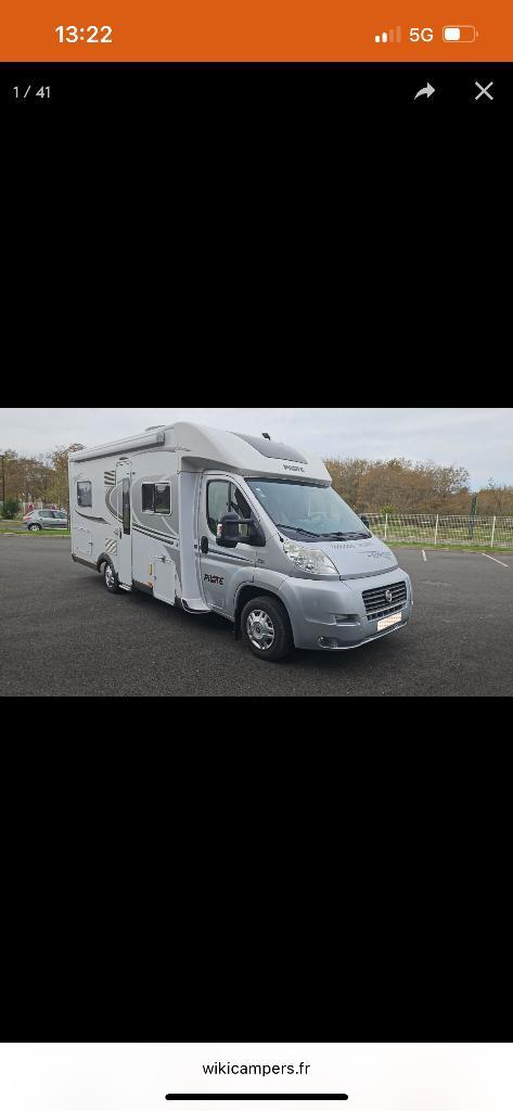 Vends camping car pilote référence P 716, Caravans en Kamperen, Mobilhomes, Particulier, tot en met 6, Integraal, Pilote, Fiat