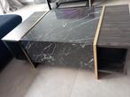 Salontafel zwart/goud, Huis en Inrichting, Tafels | Salontafels, Ophalen, 100 tot 150 cm, Vierkant, Minder dan 50 cm