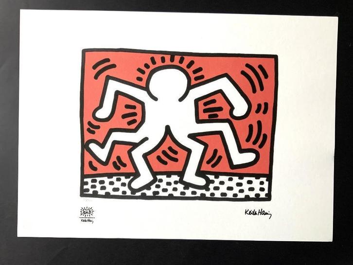 Keith Haring Double man groot formaat genummerd, Antiek en Kunst, Kunst | Litho's en Zeefdrukken, Ophalen of Verzenden