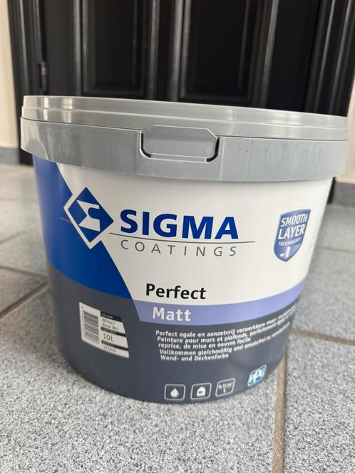 Sigma Perfect Matte verf — 10L — Wit — 110€/pot, Doe-het-zelf en Bouw, Verf, Beits en Lak, Nieuw, Verf, 10 tot 15 liter, Wit, Ophalen