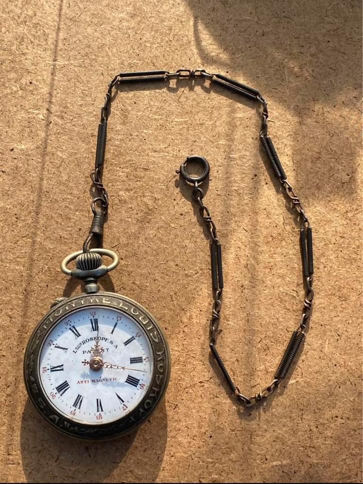 Louis Roskopf, Handtassen en Accessoires, Horloges | Heren, Zo goed als nieuw, Zakhorloge, Overige merken, Ophalen of Verzenden