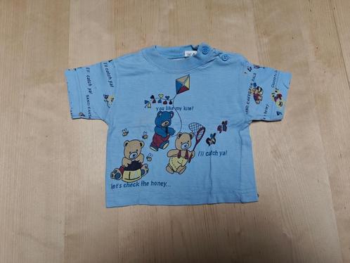 Blauw t-shirt beertjes maat 68, Kinderen en Baby's, Babykleding | Maat 68, Gebruikt, Jongetje of Meisje, Shirtje of Longsleeve