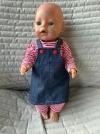 304: Babyborn: Nieuw 3 delig setje : T-shirt+ legging+jurkje, Ophalen of Verzenden, Nieuw, Babypop